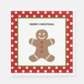 Gingerbread Man Kerstmis Gepersonaliseerde servett Servet (Voorkant)
