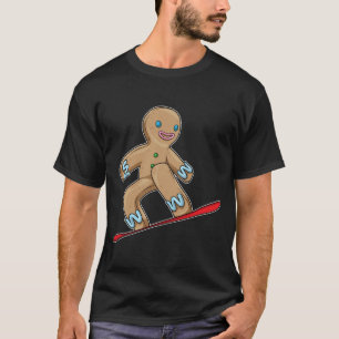 Gingerbread man Kerstmis Snowboard T-shirt