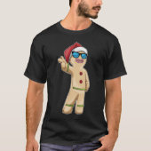 Gingerbread man Kerstmis Zonnebril T-shirt (Voorkant)
