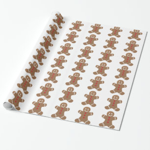Gingerbread Man Kerstvakantie Wrap Cadeaupapier