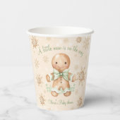Gingerbread Man Klein man Kerst Baby shower Papieren Bekers (Achterkant)