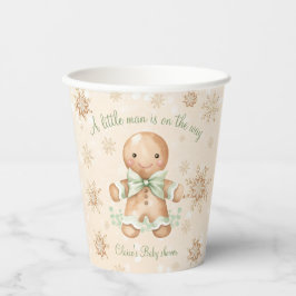 Gingerbread Man Klein man Kerst Baby shower Papieren Bekers