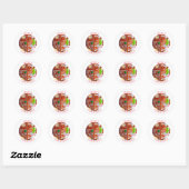GINGERBREAD MAN Kleine ronde envelop afdichtingen Sticker (Vel)
