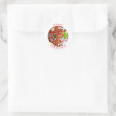 GINGERBREAD MAN Kleine ronde envelop afdichtingen Sticker (Tas)