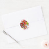 GINGERBREAD MAN Kleine ronde envelop afdichtingen Sticker (Envelop)