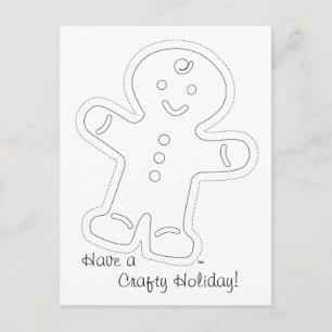 Gingerbread Man Kleurrijke Kaart