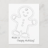 Gingerbread Man Kleurrijke Kaart (Voorkant)