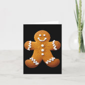 Gingerbread Man Kostuum Grappig Halloween Kerstmis Kaart (Voorkant)