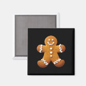 Gingerbread Man Kostuum Grappig Halloween Kerstmis Magneet (Voorkant / Achterkant)