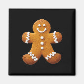 Gingerbread Man Kostuum Grappig Halloween Kerstmis Magneet (Voorkant)