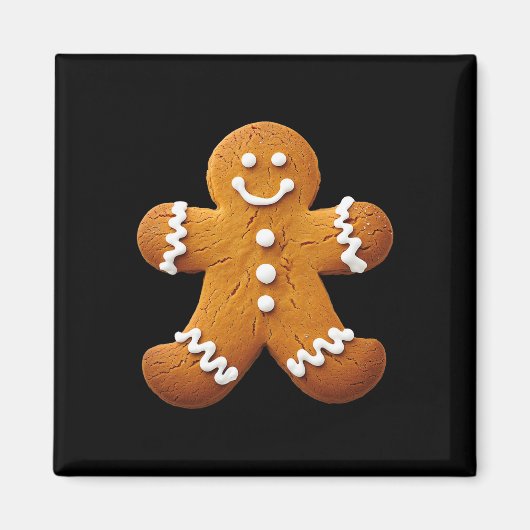 Gingerbread Man Kostuum Grappig Halloween Kerstmis Magneet (Voorkant)