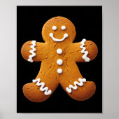 Gingerbread Man Kostuum Grappig Halloween Kerstmis Poster (Voorkant)