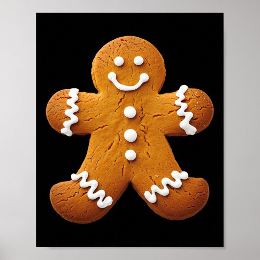 Gingerbread Man Kostuum Grappig Halloween Kerstmis Poster (Voorkant)