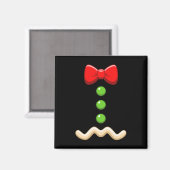 Gingerbread Man Kostuum Kerst Halloween Cookie Magneet (Voorkant / Achterkant)