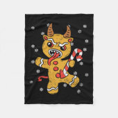 Gingerbread Man Krampus Kerst Pajama X-mas Can Fleece Deken (Voorkant)