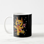 Gingerbread Man Krampus Kerst Pajama X-mas Can Koffiemok (Links)