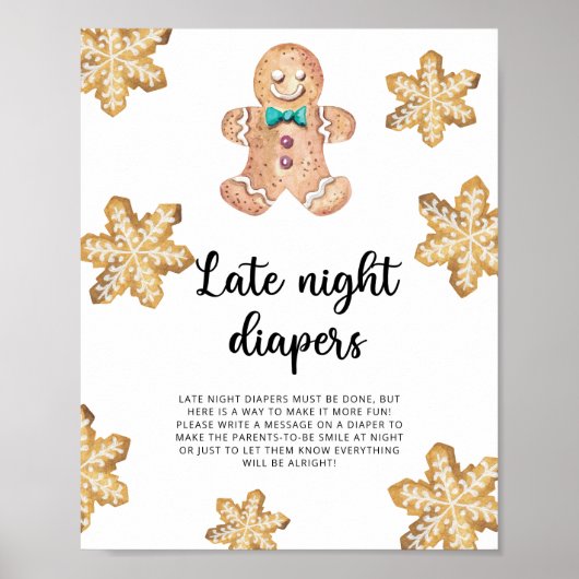 Gingerbread man \ Late nacht luiers spel Poster (Voorkant)
