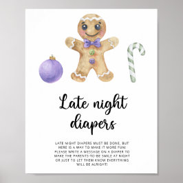 Gingerbread man \ Late nacht luiers spel Poster