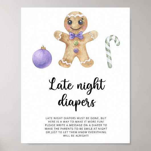 Gingerbread man \ Late night luierspel  Poster (Voorkant)