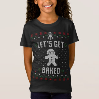 Gingerbread Man Lelijke Kersttrui Grappig Laten we T-shirt