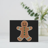 Gingerbread Man Lichaam Kostuum voor Kerstmis Feestdagenkaart (Staand voorkant)
