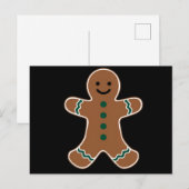 Gingerbread Man Lichaam Kostuum voor Kerstmis Feestdagenkaart (Voorkant / Achterkant)