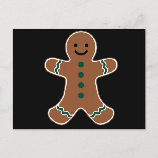 Gingerbread Man Lichaam Kostuum voor Kerstmis Feestdagenkaart (Voorkant)