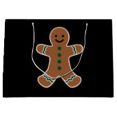 Gingerbread Man Lichaam Kostuum voor Kerstmis Groot Cadeauzakje (Voorkant)