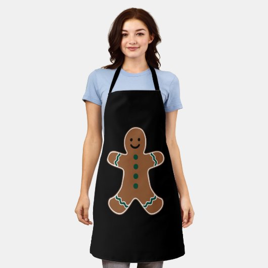 Gingerbread Man Lichaam Kostuum voor Kerstmis Schort (Gedragen)