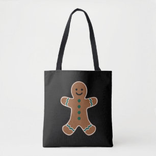Gingerbread Man Lichaam Kostuum voor Kerstmis Tote Bag