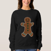Gingerbread Man Lichaam Kostuum voor Kerstmis Trui (Voorkant)