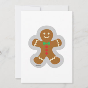 Gingerbread Man maakt de engel in de sneeuw Feestdagenkaart