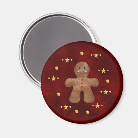 Gingerbread Man Magic Kerstmagneet Magneet (Voorkant / Achterkant)