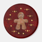 Gingerbread Man Magic Kerstmagneet Magneet (Voorkant)