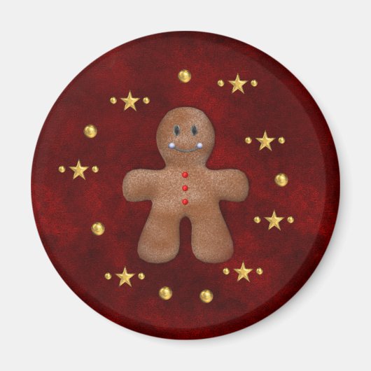 Gingerbread Man Magic Kerstmagneet Magneet (Voorkant)