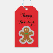 Gingerbread Man Making The Angel In The Snow Cadeaulabel (Voorkant)