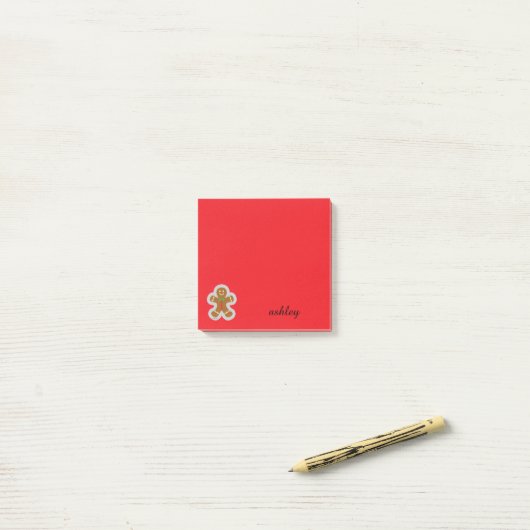 Gingerbread Man Making The Angel In The Snow Post-it® Notes (Op bureau)