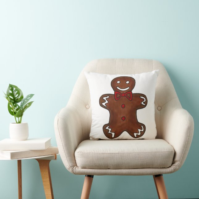Gingerbread Man Mannen Kerstkoekjesvakantie Kussen (Stoel)