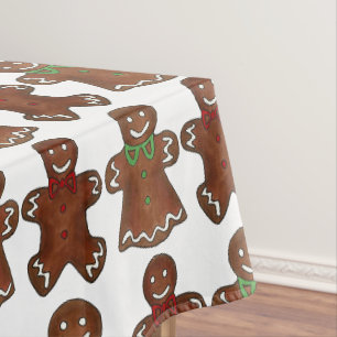 Gingerbread Man Mannen Lady Christmas Cookie Vakan Tafelkleed