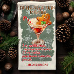 Gingerbread Man Martini Kerstcocktail Recept Theedoek<br><div class="desc">Vier de feestdagen met deze Gingerbread Man Martini kerstcocktail keukenhanddoek. Met een leuk en feestelijk cocktailrecept is deze handdoek de perfecte manier om vakantiecharme aan uw keuken toe te voegen. Personaliseer het met uw familienaam om een uniek aandenken te creëer dat zowel stijlvol als functioneel is voor vakantiebijeenkomsten.</div>