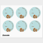 Gingerbread Man Merry Christmas Gift Label Sticker (Vel)