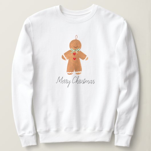 Gingerbread man Merry Christmas Modern grappig Sch Trui (Design voorkant)