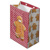 Gingerbread Man met een Masker | Cookie Medium Cadeauzakje (Voorkant Gekanteld)