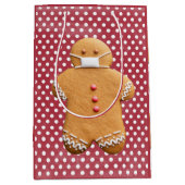 Gingerbread Man met een Masker | Cookie Medium Cadeauzakje (Voorkant)