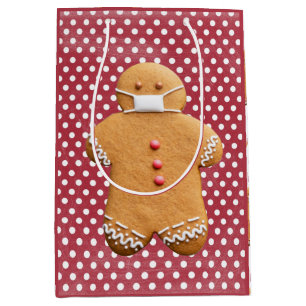 Gingerbread Man met een Masker   Cookie Medium Cadeauzakje
