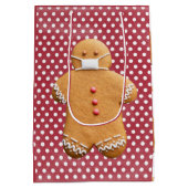 Gingerbread Man met een Masker | Cookie Medium Cadeauzakje (Achterkant)