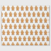 Gingerbread Man met een masker | Dubbele feestdage Cadeaupapier (Vlak)