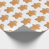 Gingerbread Man met een masker | Dubbele feestdage Cadeaupapier (Hoek)