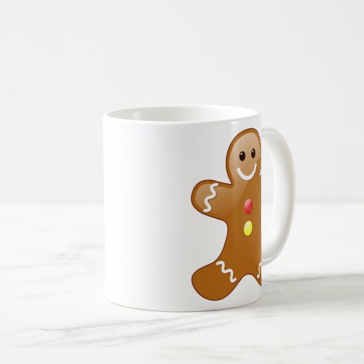 Gingerbread Man met Snoep Buttonnen Koffiemok (Voorkant rechts)