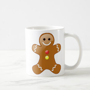 Gingerbread Man met Snoep Buttonnen Koffiemok